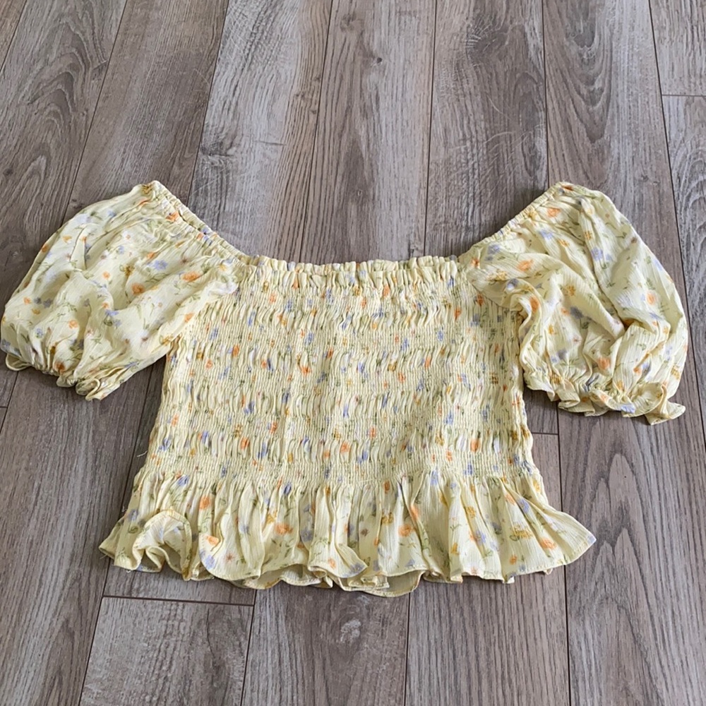 Floral Puff Sleeve Top